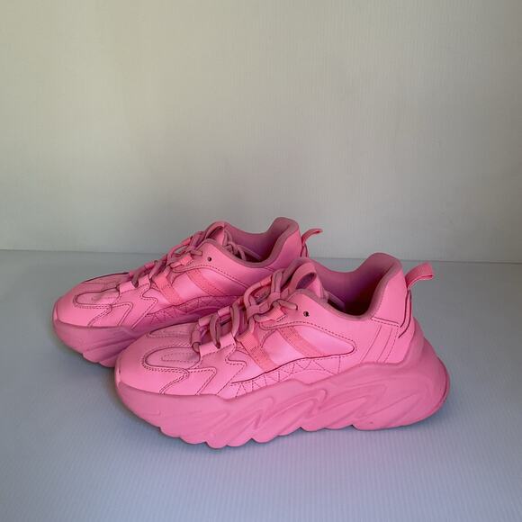 Steve Madden Girl Wave Pink Chunky Platform Sneakers Size 6 Y2K  Festival - Picture 2 of 10